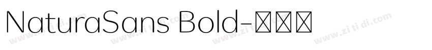 NaturaSans Bold字体转换
